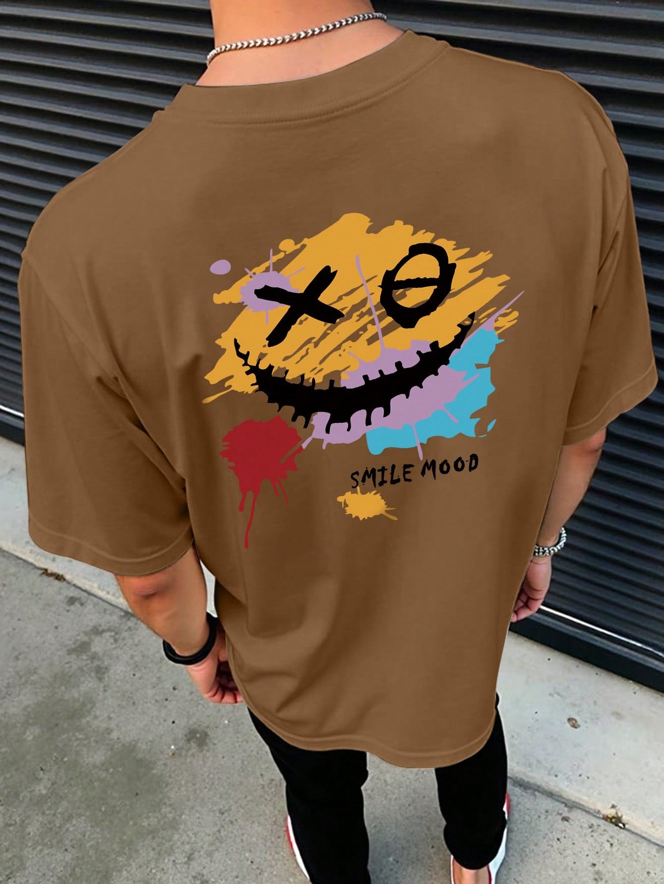 Men's Summer Round Neck Short Sleeve Casual T-Shirt With Letter Cartoon Face Print, Graphic Tee, Meme T-Shirt, Funny T-Shirt, T-Shirt Design, Funny Tee, T-Shirt Printing, Graphic Shirt, Men's Shirt, Clothing for Men, Baggy T-Shirt, Oversized Tee, Trendy G